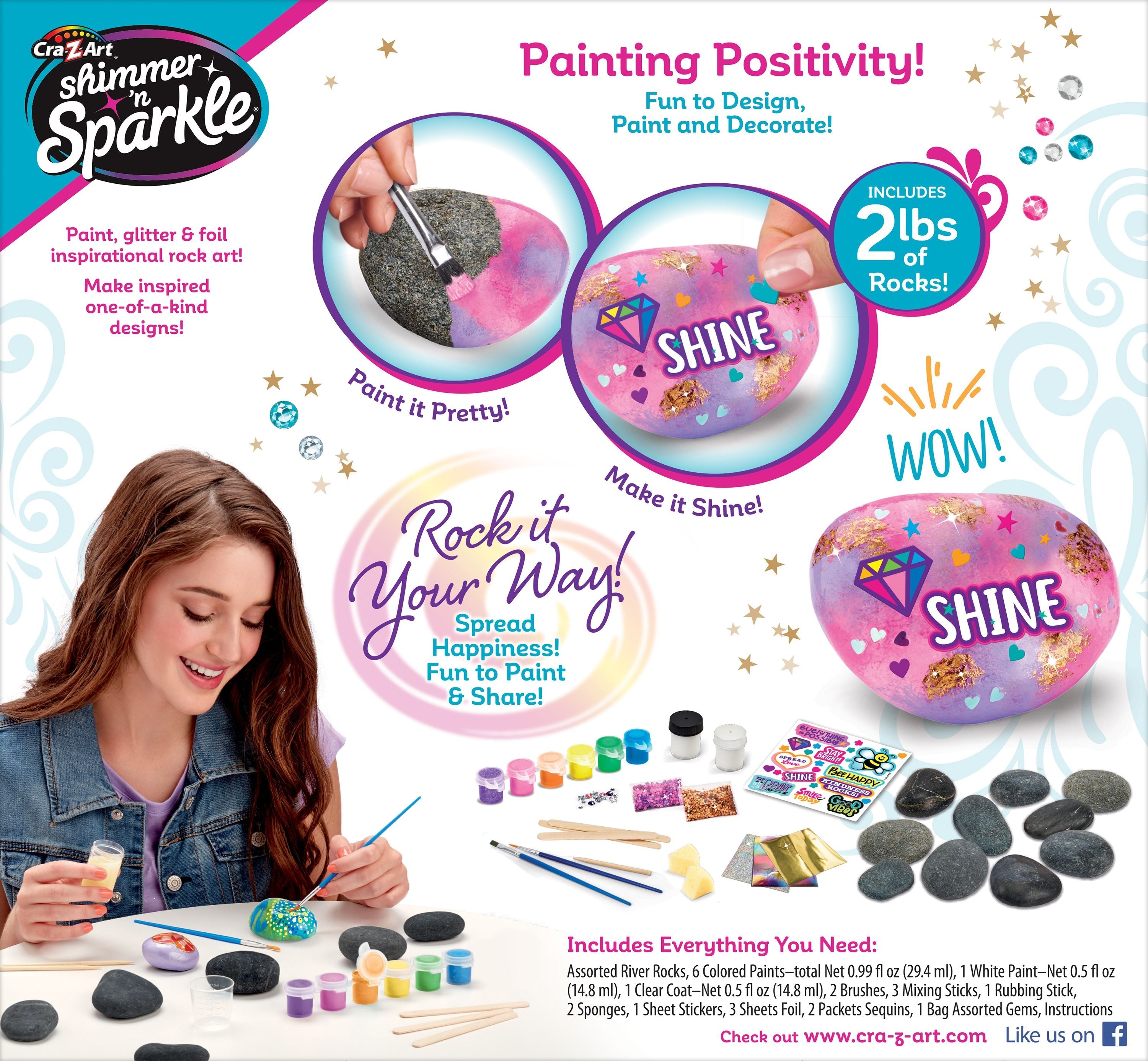 Hot Sale! Cra-Z-Art Inspirational Shimmering and Sparkling Rock Art Painting Kit