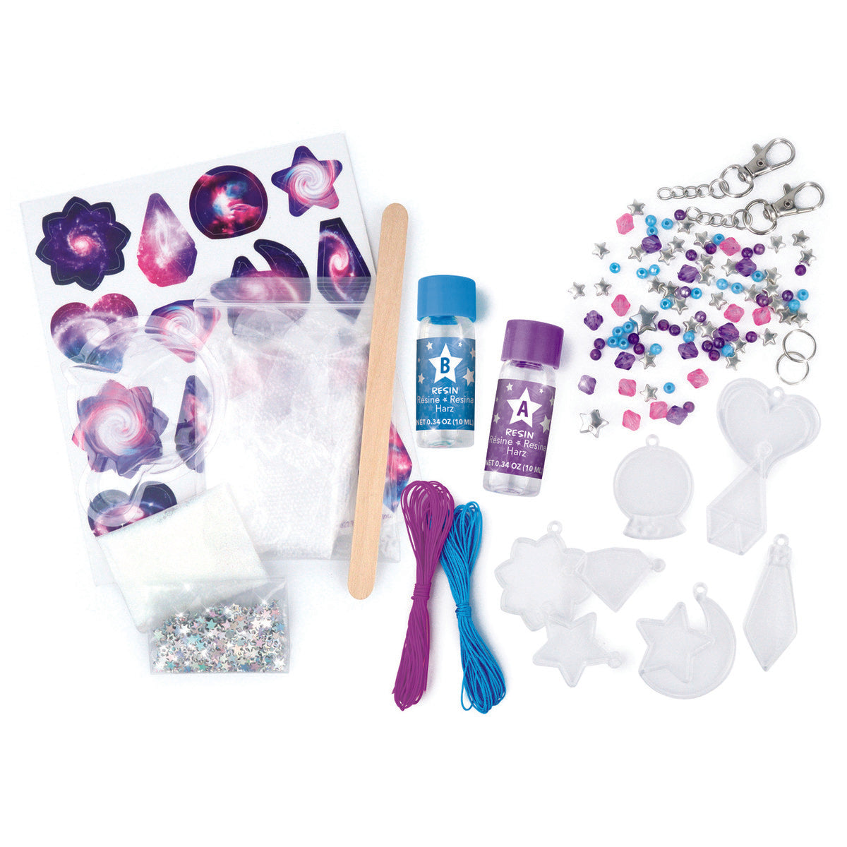 Hot Sale! Nebulous Stars Resin Portal Jewelry Craft Kit for Creating 8 Glittering Jewels