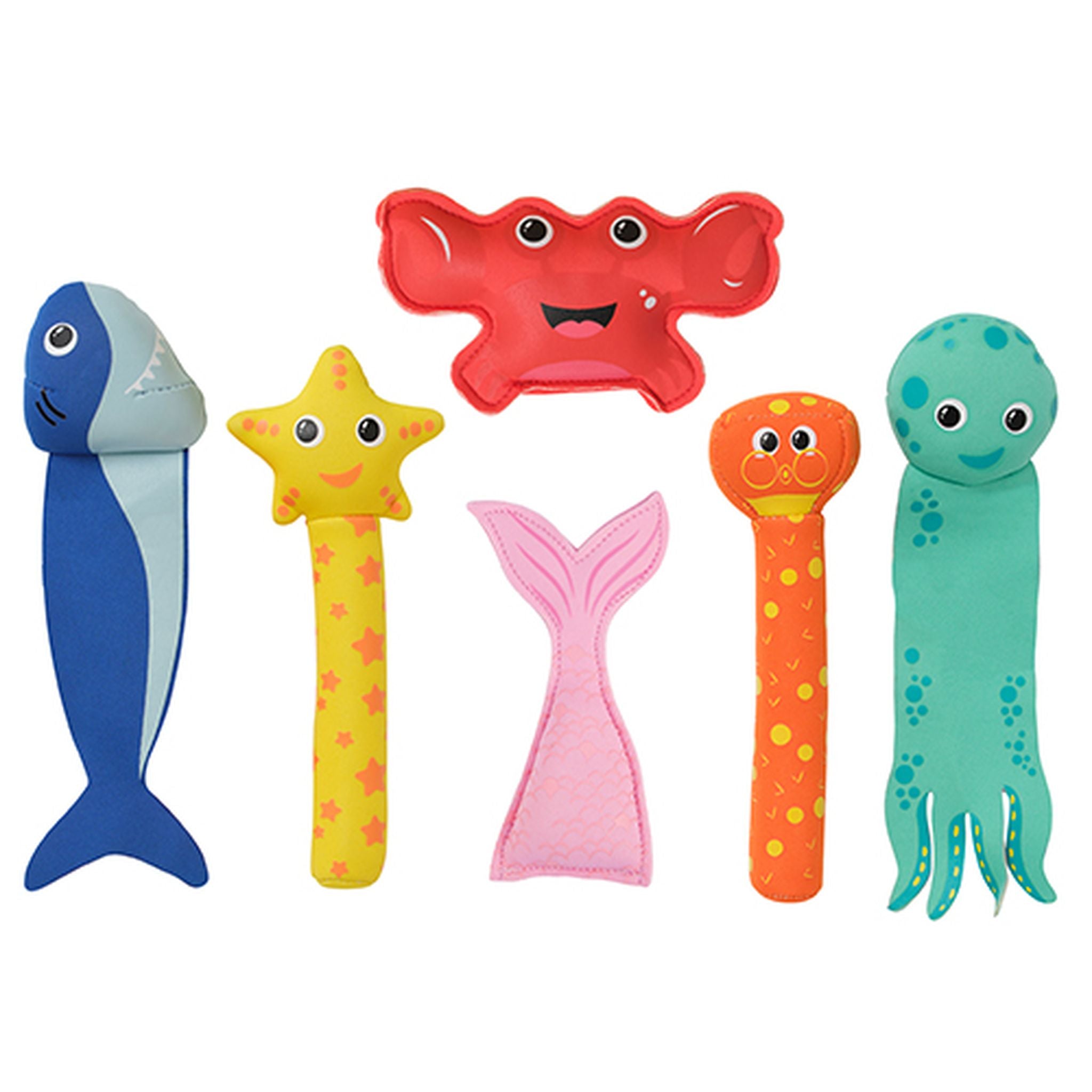 Hot Deal! Coconut Grove 3D Dive & Play Set - 6 Pack Reef Gang Toys for Kids