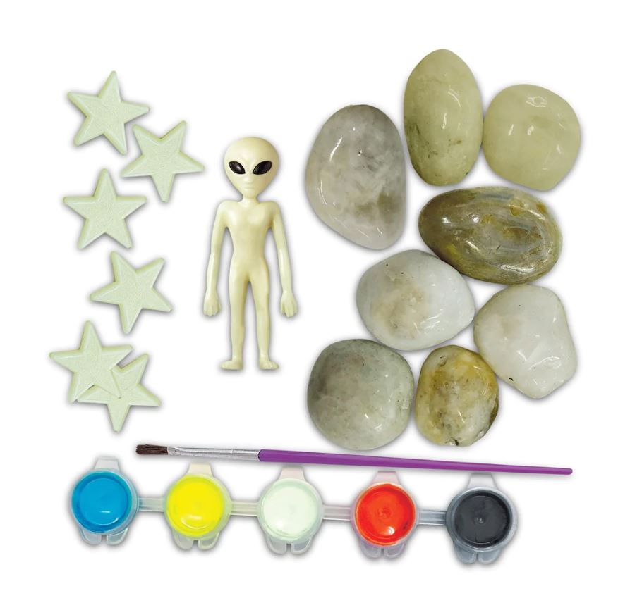 Amazing 4M Space Rock Painting Set - Ideal Glow Rock Painting Project for Kids Over 5