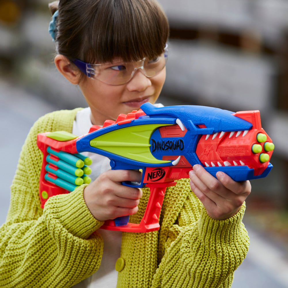 Hot Sale! Nerf DinoSquad Terrodak Dinosaur-Themed Foam Dart Blaster for Kids