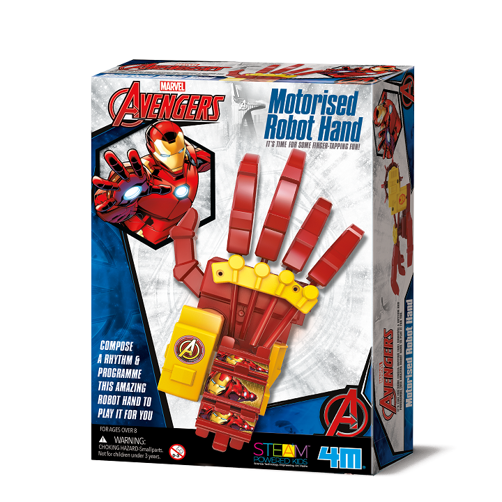 4M Motorized Marvel Avengers Iron Man Robot Hand for Kids