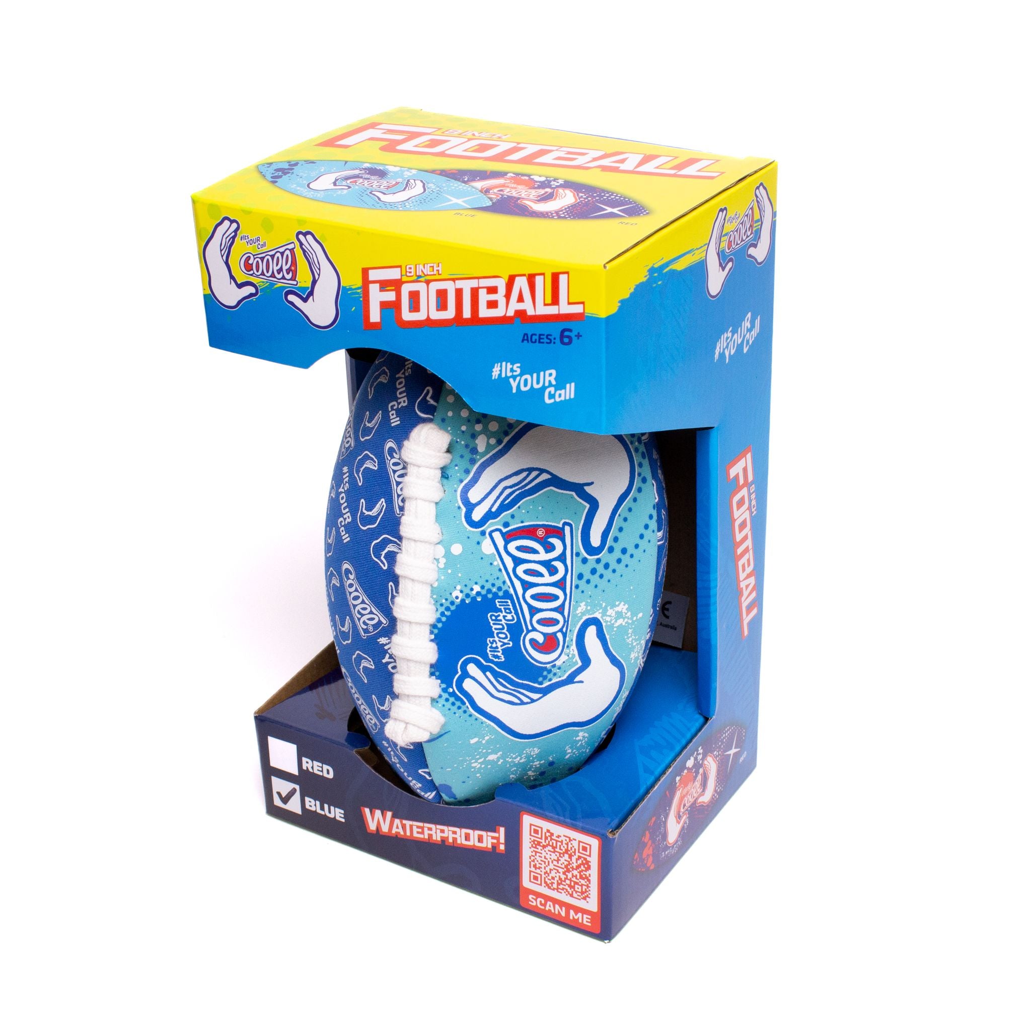Great Deal! 9-Inch Blue Cooee Neoprene Football for Kids and All Ages