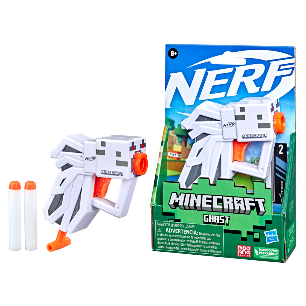 Hot! Nerf MicroShots Minecraft Ghast Dart Blaster