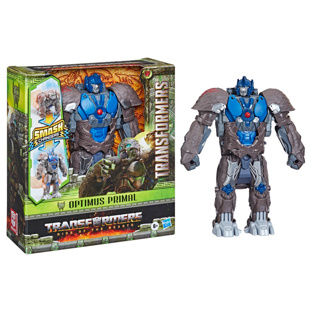 Transformers Rise of the Beasts 9 - inch Smash Changers Optimus Primal Action Figure