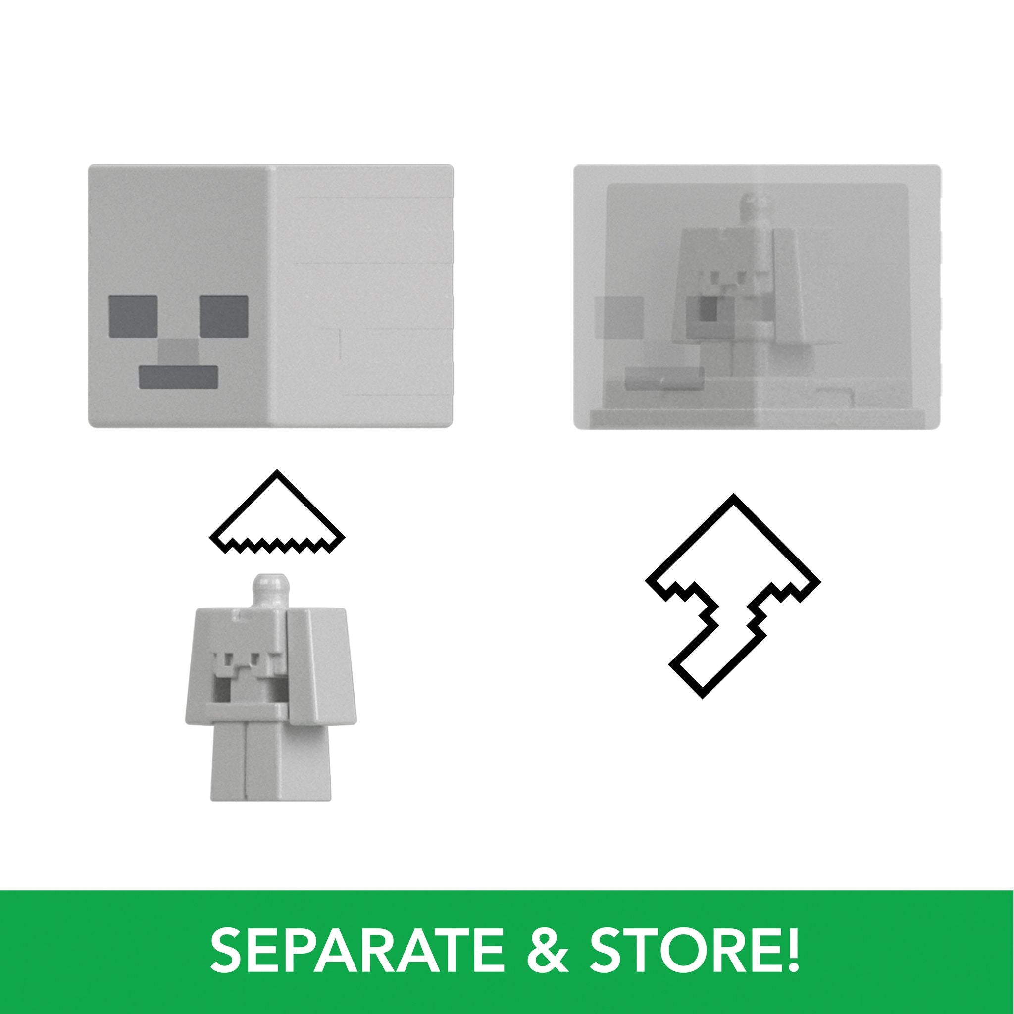 Skeleton Minecraft Mob Head Minis - Ideal for Young Fans