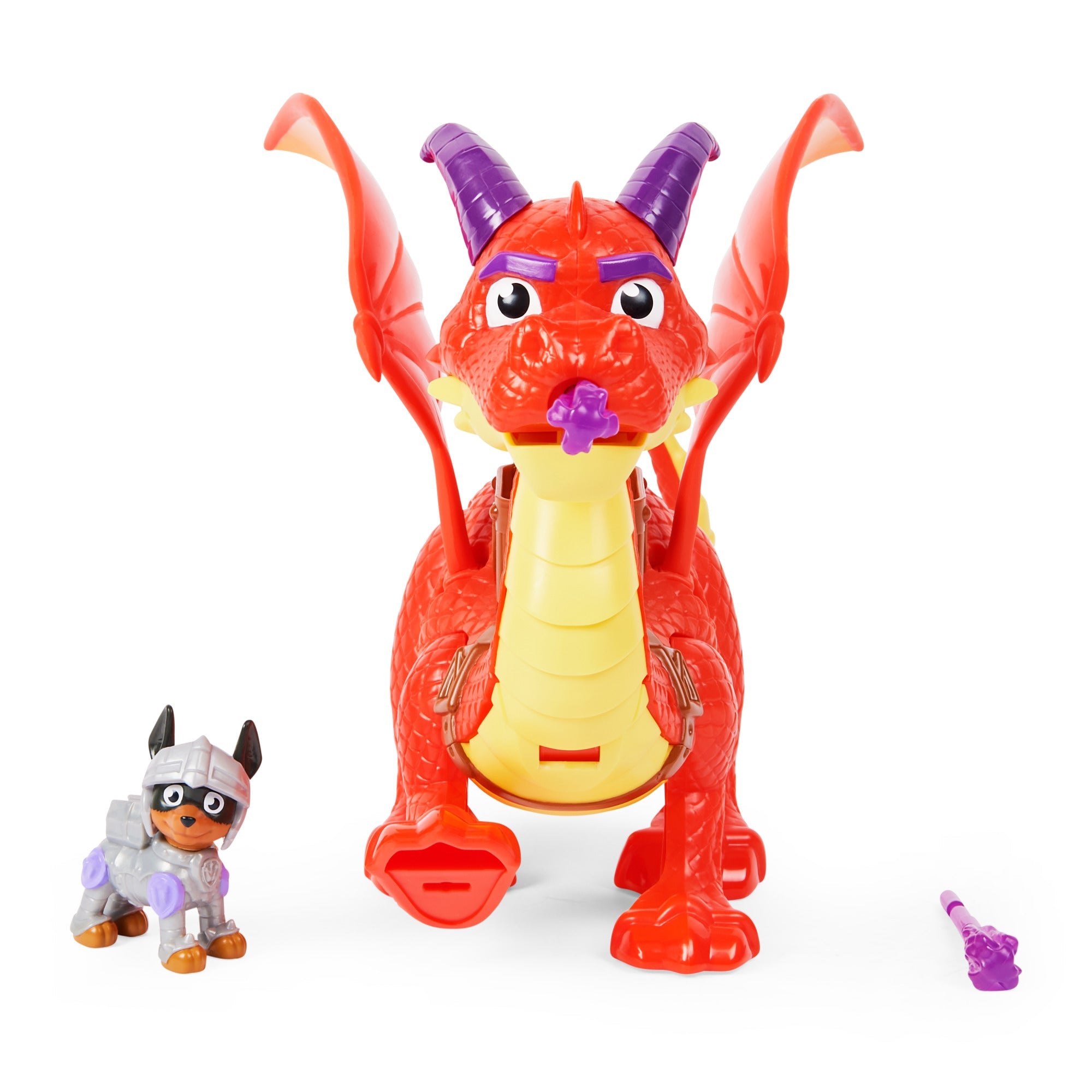PAW Patrol Rescue Knights: Super - Winged Sparks The Dragon and Exclusive Claw Action Figures