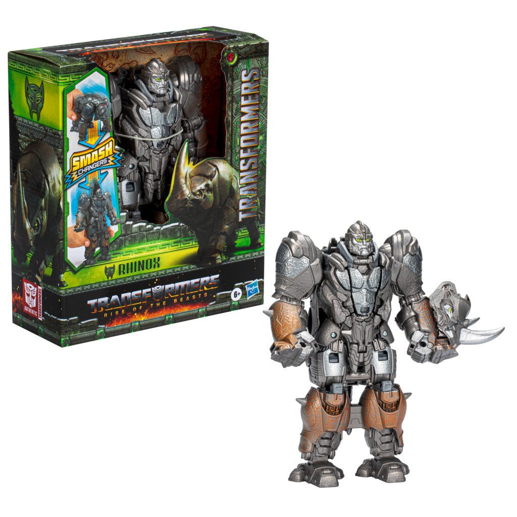 Hot Sale! Transformers Rise Of The Beasts Smash Changer Action Figure - Rhinox