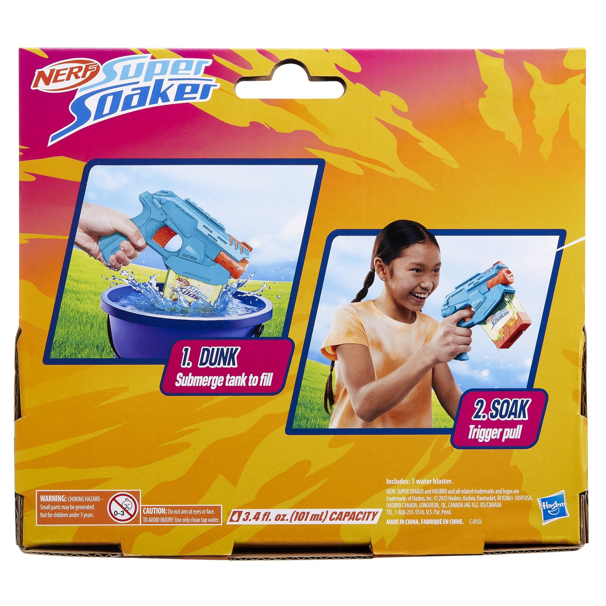 Hot Deal! Nerf Super Soaker Mini Water Blaster with Instant Dunk - Fill Feature