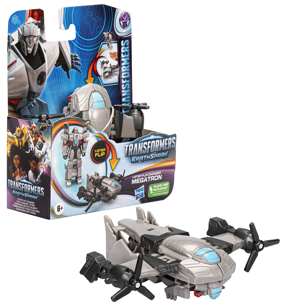 Hot Deal! Transformers EarthSpark 1 - Step Flip Changer Action Figure of Megatron