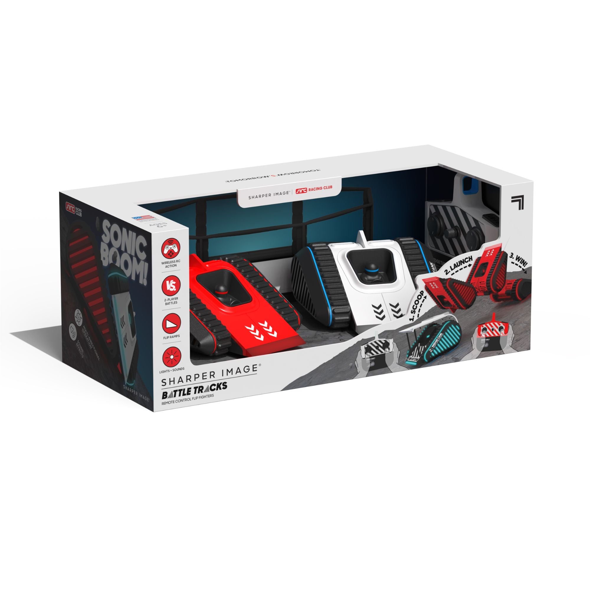 Sharper Image Remote Control Battle Wedge Tanks 2-Pack - Ideal for Tank-to-Tank Battles