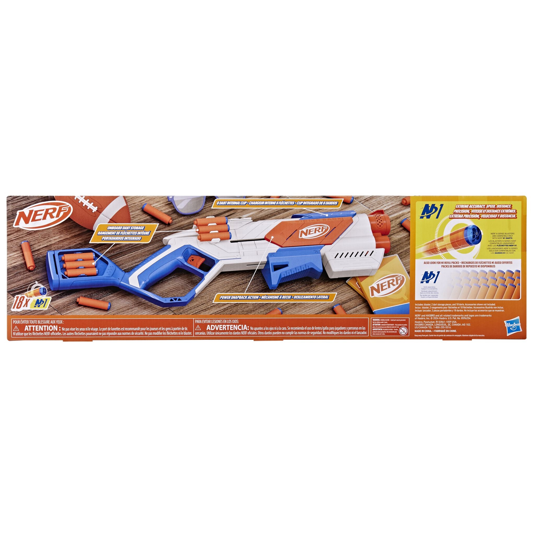 NERF N Series Strikeback Blaster with High - Performance N1 Darts