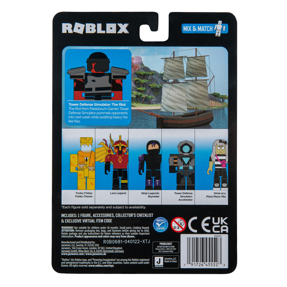 Hot! Roblox Tower Defense Simulator Core Figure Pack - The Riot