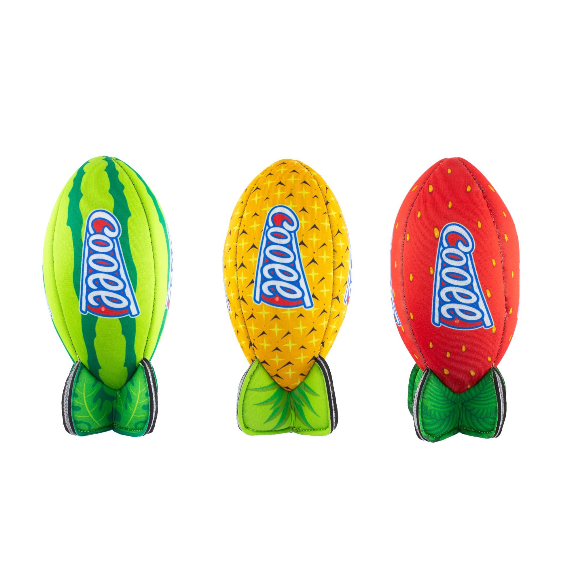 6-Inch Cooee Assorted Style Fruit Footballs for Outdoor Fun