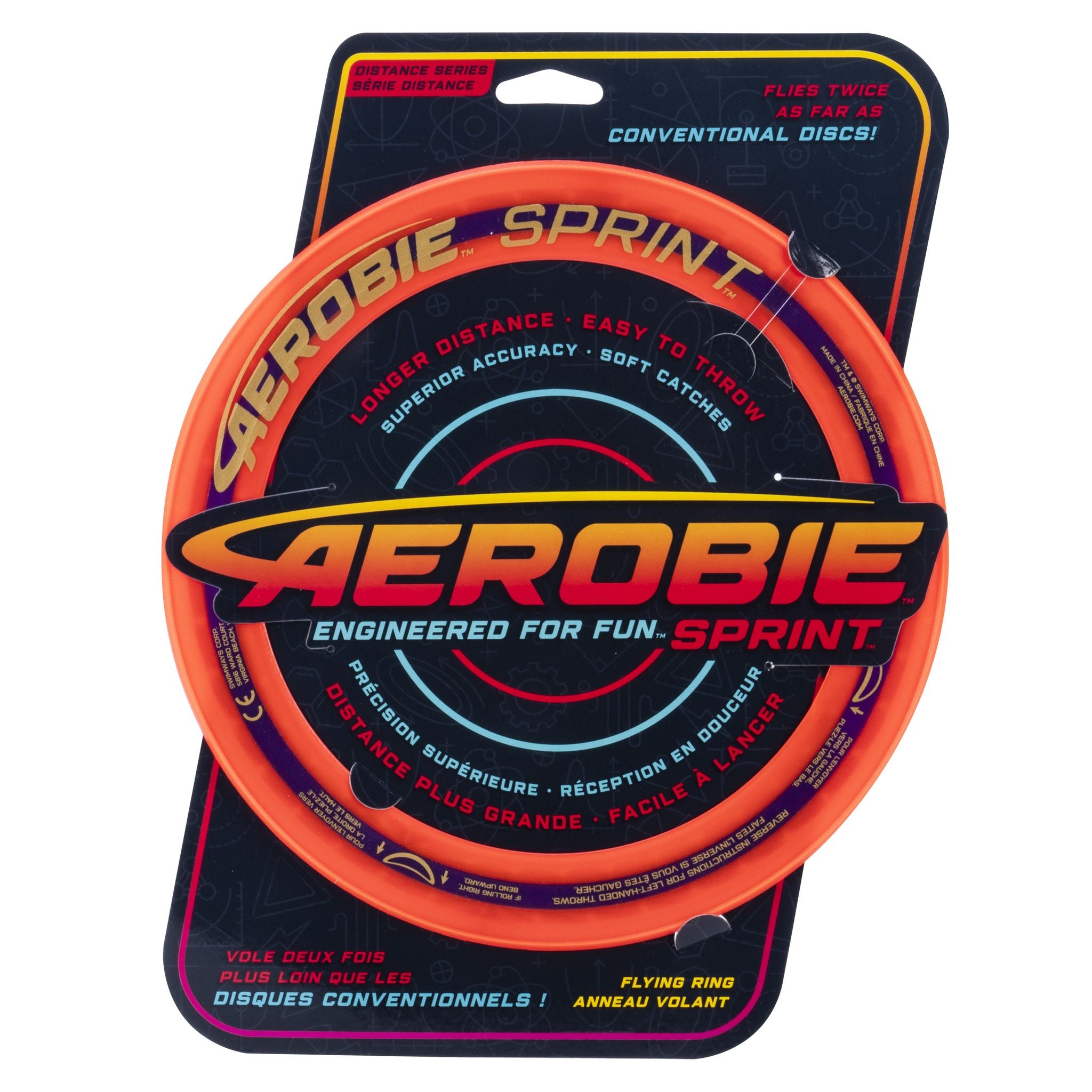 Aerobie Orange 10-Inch Sprint Ring - Great for Long Flights