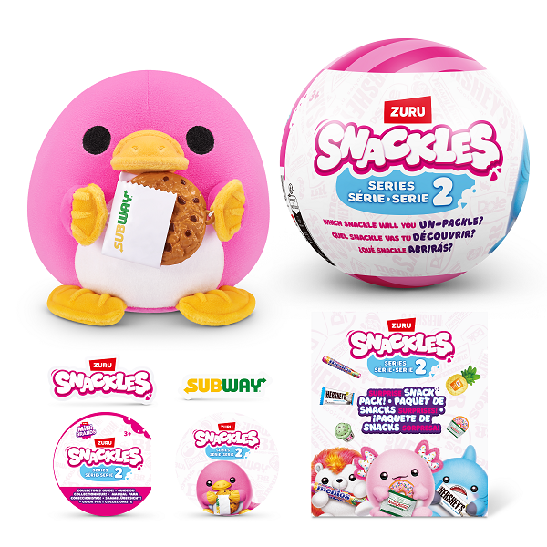 ZURU Snackles Small Plush Toys S2 - Assorted Adorable Styles, Must - Collect!