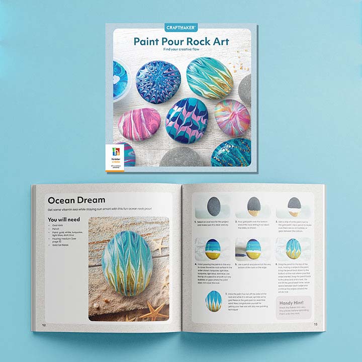 Hot! Hinkler Acrylic Paint Pouring Rock Art Craft Kit for Creative DIY