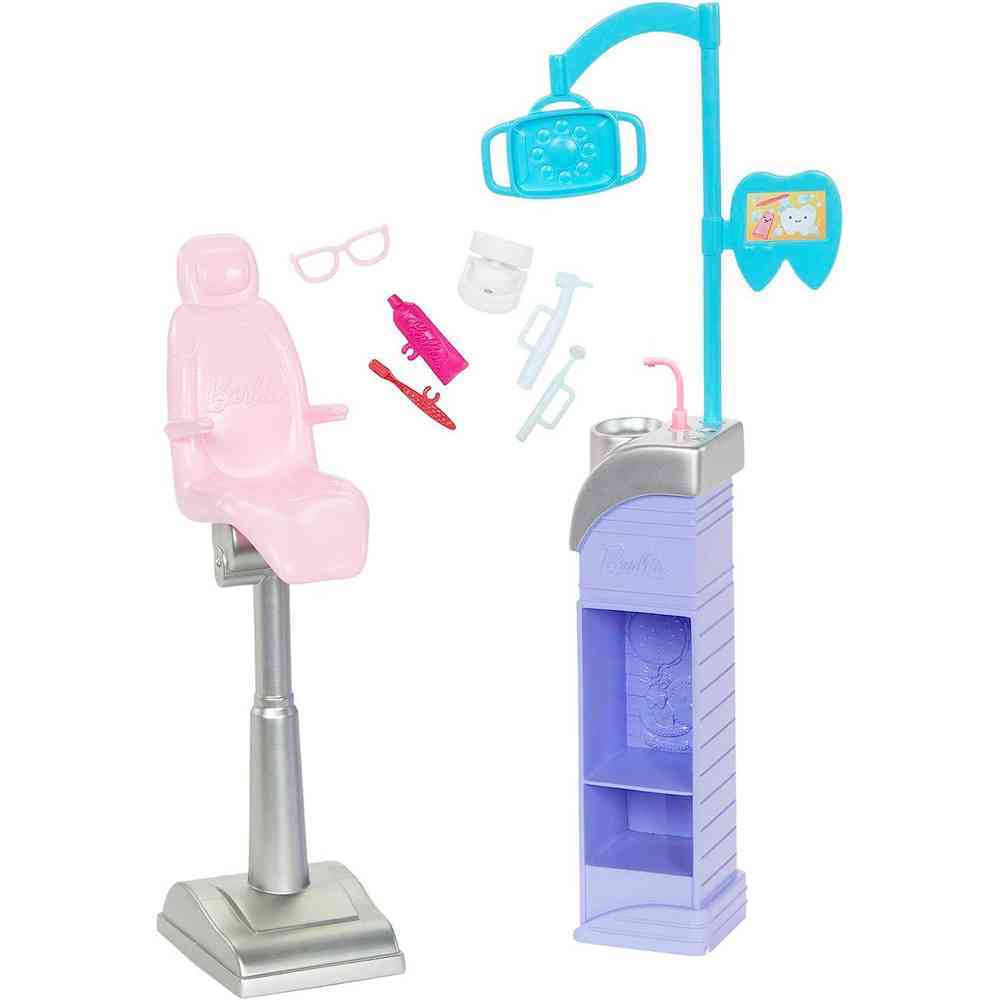 Hot Sale! Barbie Brunette Dentist Career Doll and Playset for Kids' Pretend Play