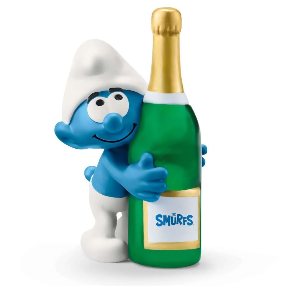 Schleich Exquisite Smurf Figurine Holding a Bottle