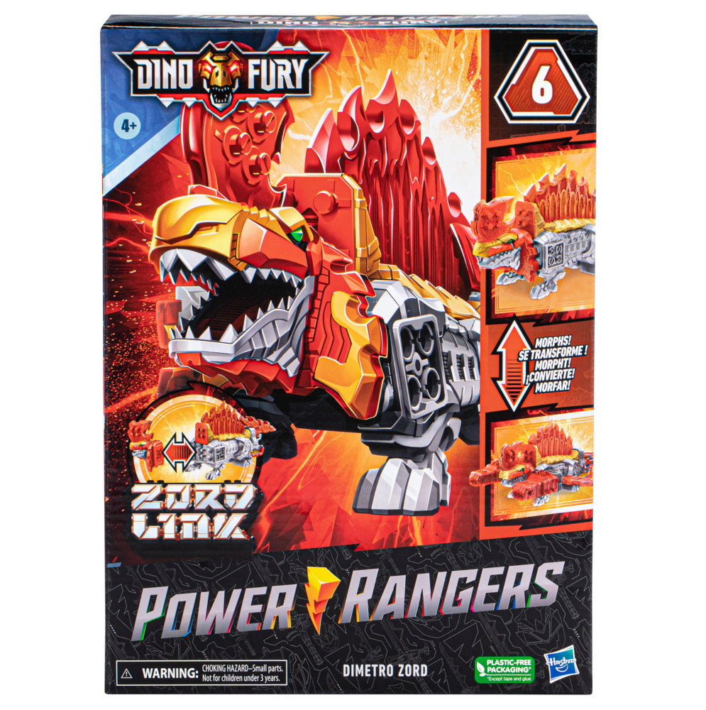 Hasbro Power Rangers Dino Fury Dimetro Zord Action Figure with Zord Link System