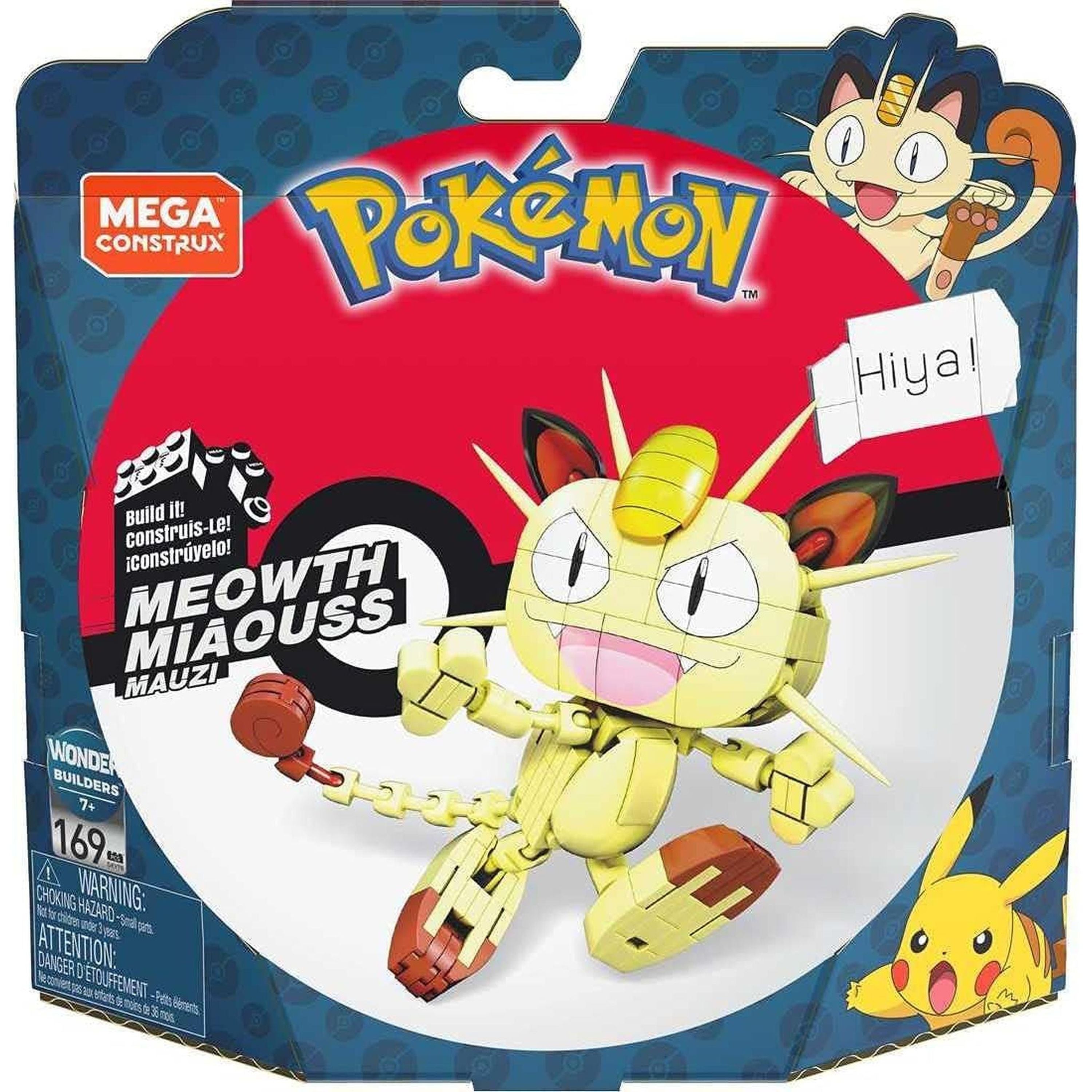 MEGA Construx Large - Sized Buildable Pokemon Meowth for Display