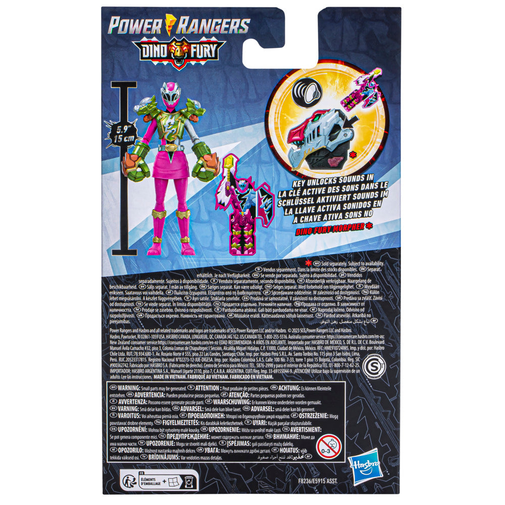 Hot! Power Rangers Dino Fury 6-Inch Pink Ranger Smash Armor Action Figure