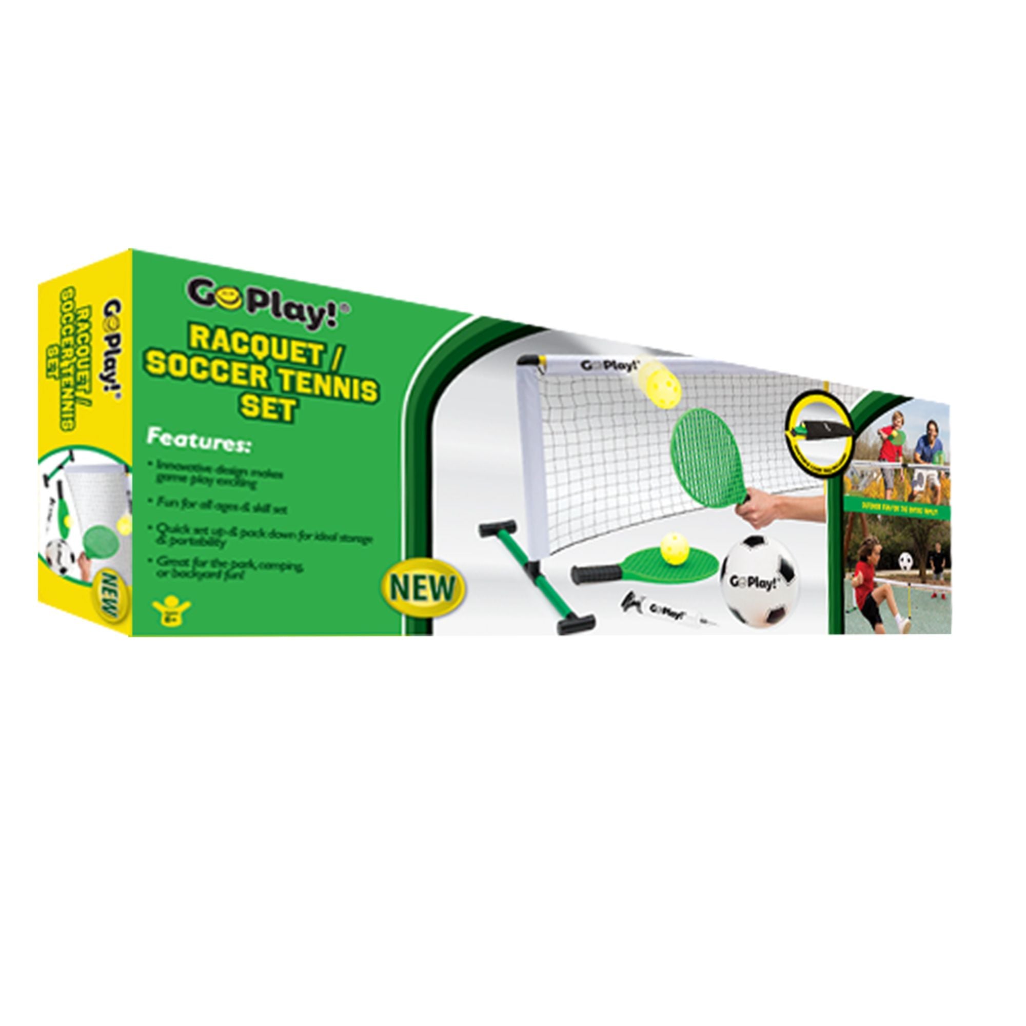 Go Play! Racquet & Soccer Tennis Combo - Ideal for Outdoor Fun