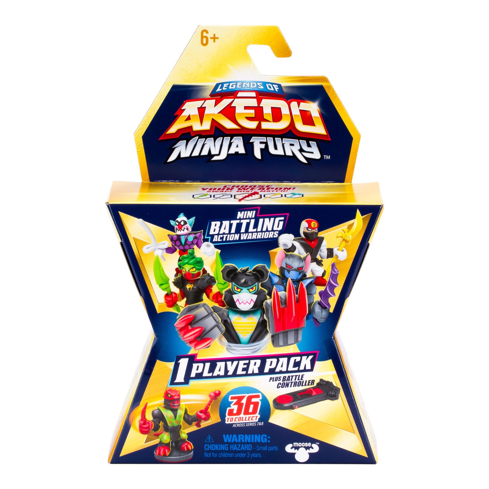Hot Deal! Akedo S7 Single Pack - Assorted Styles of Ninja Fury Battling Warriors