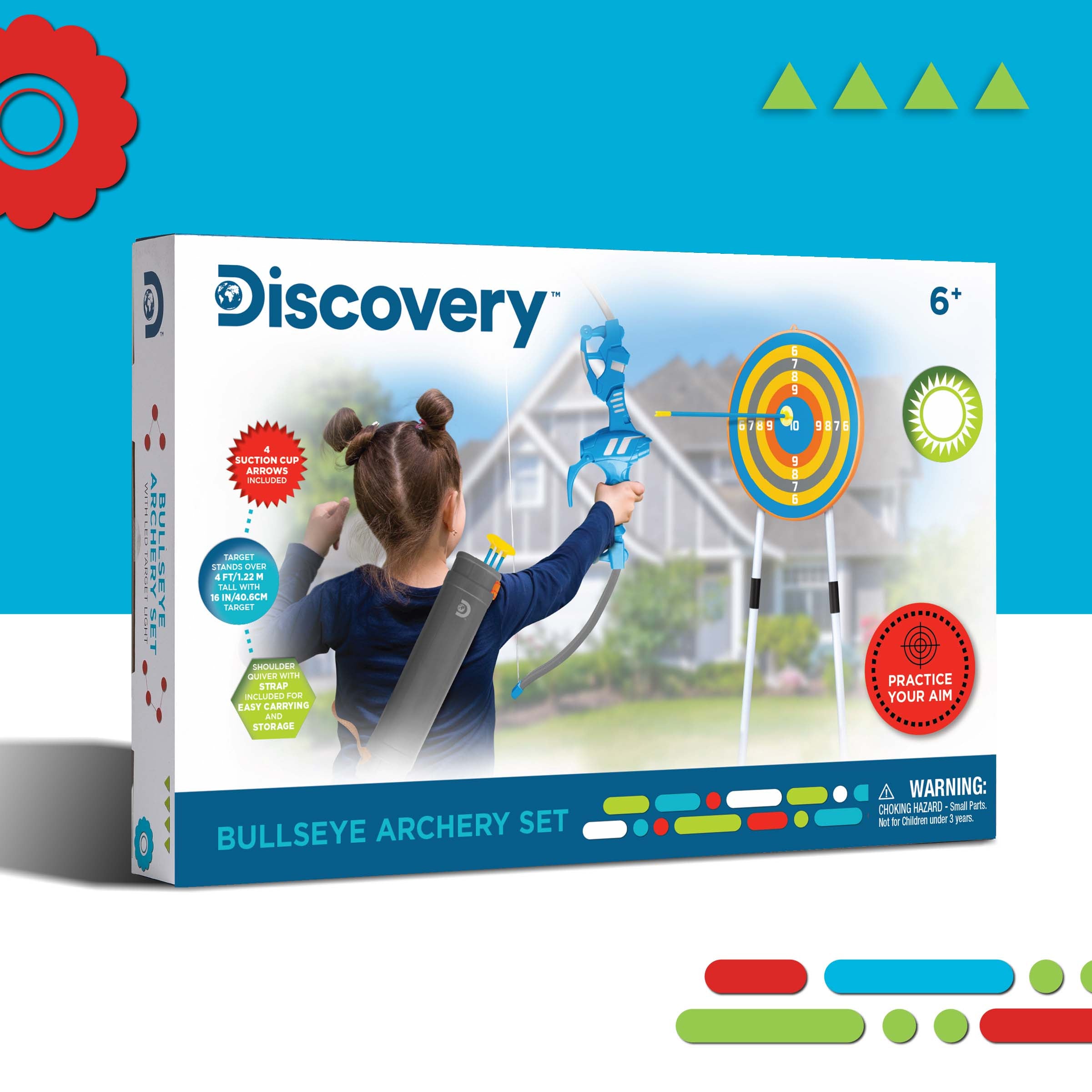 Hot! Discovery Bullseye Outdoor Archery Set for Fun