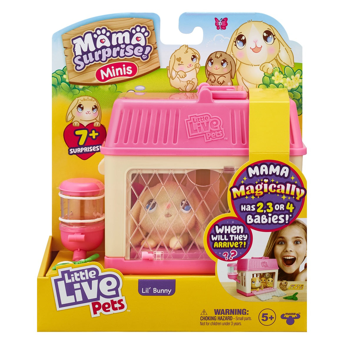 Little Live Pets Mini Playset: Surprise Mama Lil Bunny - Adorable Pet Care Fun