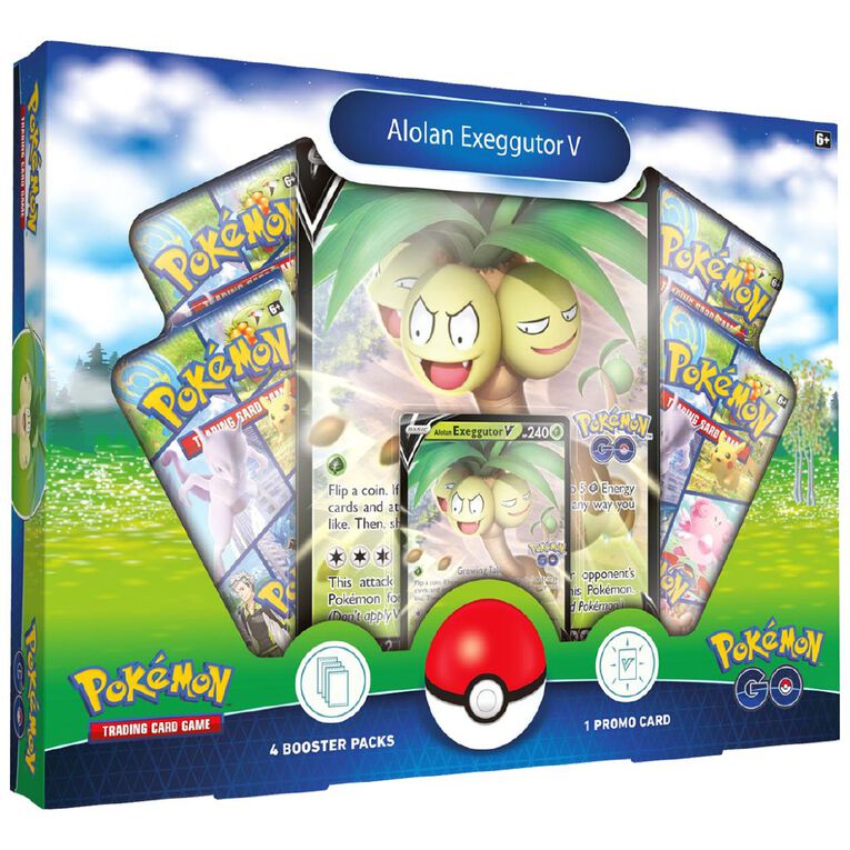 Pokemon GO Collection: Alolan Exeggutor V Foil Promo Set with Booster Packs