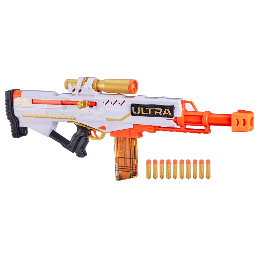 Nerf Ultra Pharaoh Gold-Accented Dart Blaster with 10 Special Edition Gold Darts