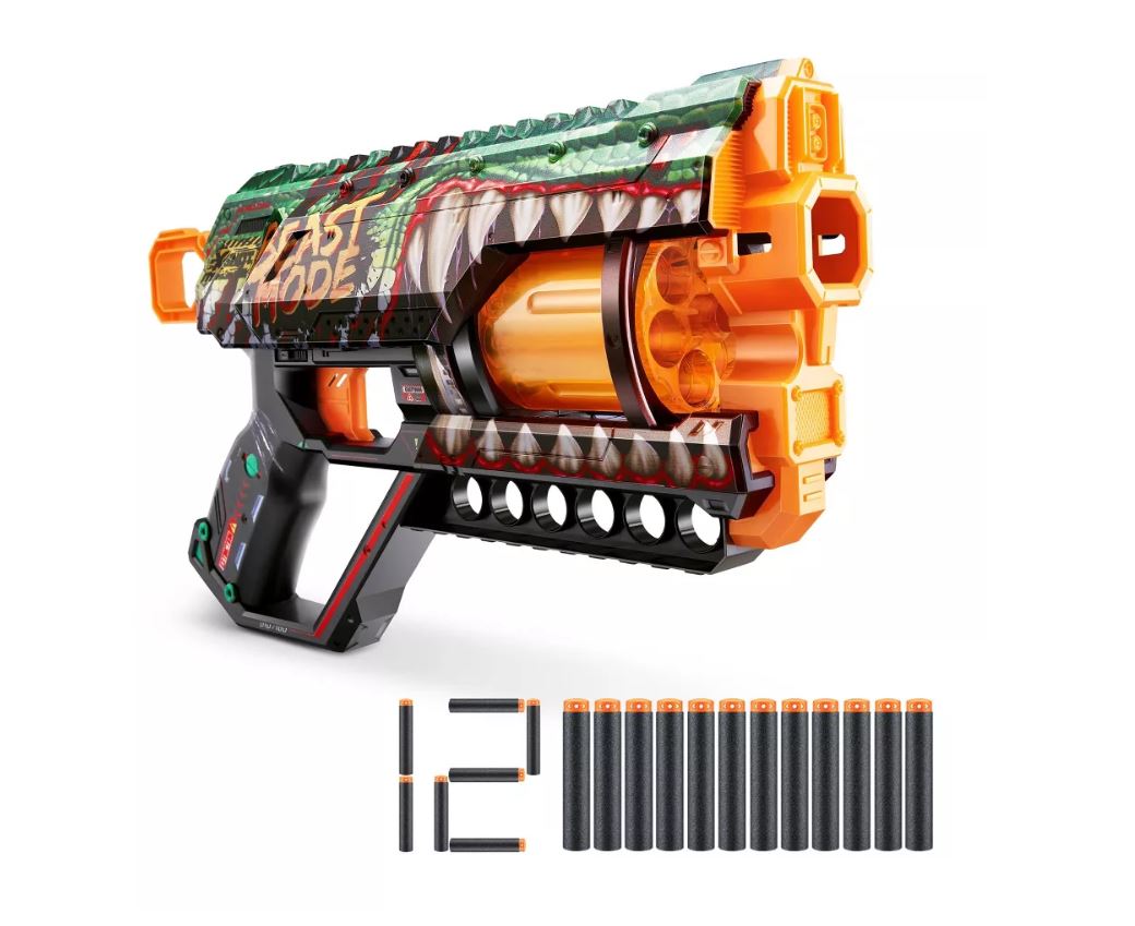 ZURU X Shot Skins Griefer Blaster - 6 Unique Skins, 90 - Foot Range Beast