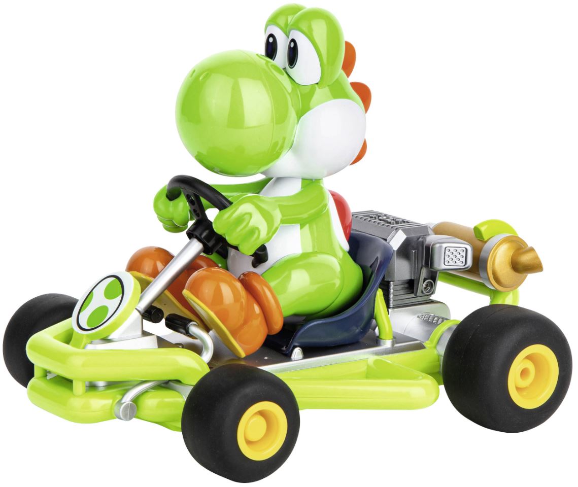 Carrera 2.4Ghz RC Mario Kart Yoshi's Sleek Pipe Kart in 1:18 Scale