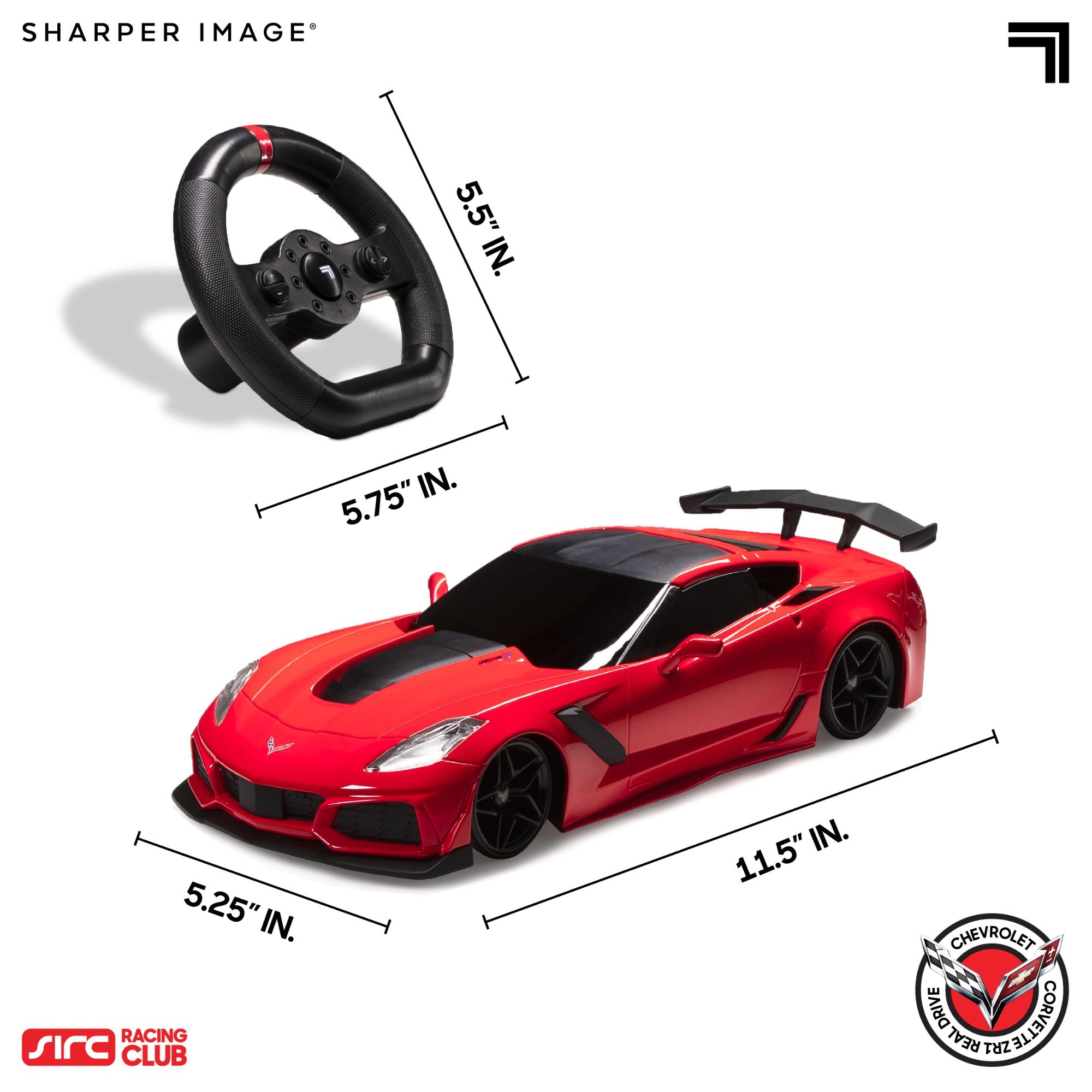 Sharper Image 1:16 Scale RC Real Drive Chevrolet Corvette with Dual Control Modes