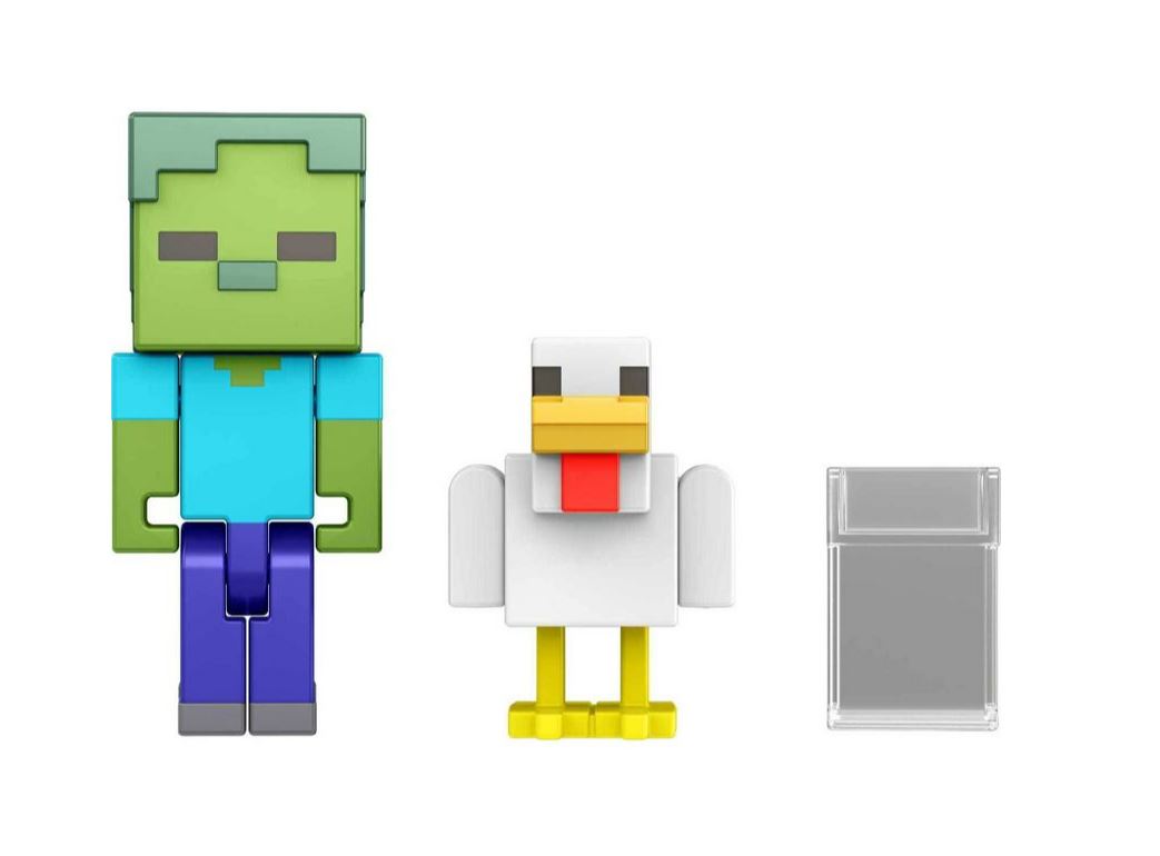Hot! Minecraft 3.25 - inch Zombie Chicken Jockey Build - A - Portal Figure
