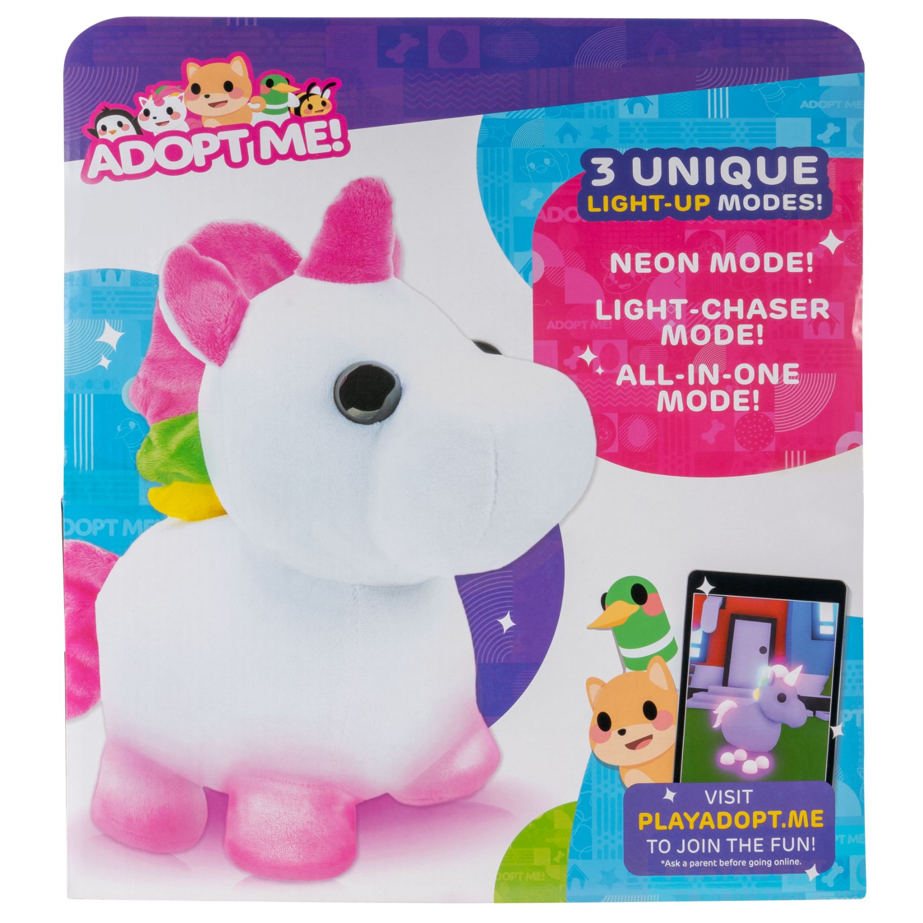 Limited-Time Offer! Adopt Me Collectible Neon Unicorn 12-Inch Feature Plush Toy