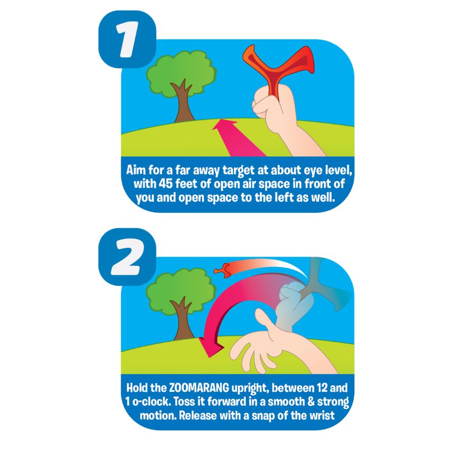 Zing Air Zoomarang - Ideal Beginner Backyard Boomerang with Great Hovering Action