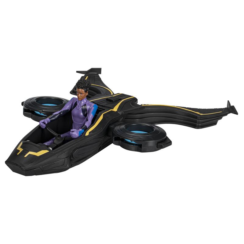 Hot! Marvel Black Panther - Shuri Figure & Transforming Vehicle Set