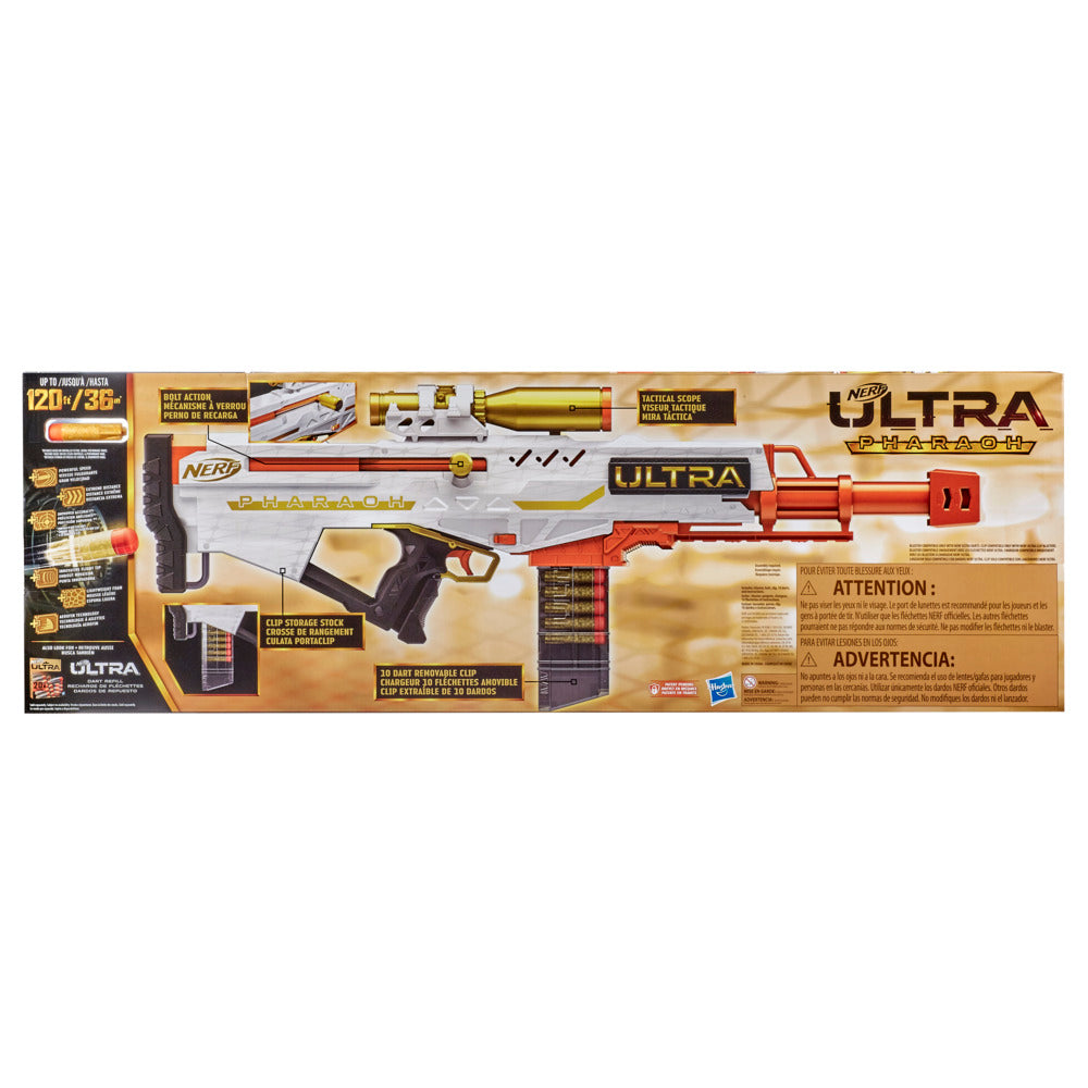Nerf Ultra Pharaoh Gold-Accented Dart Blaster with 10 Special Edition Gold Darts