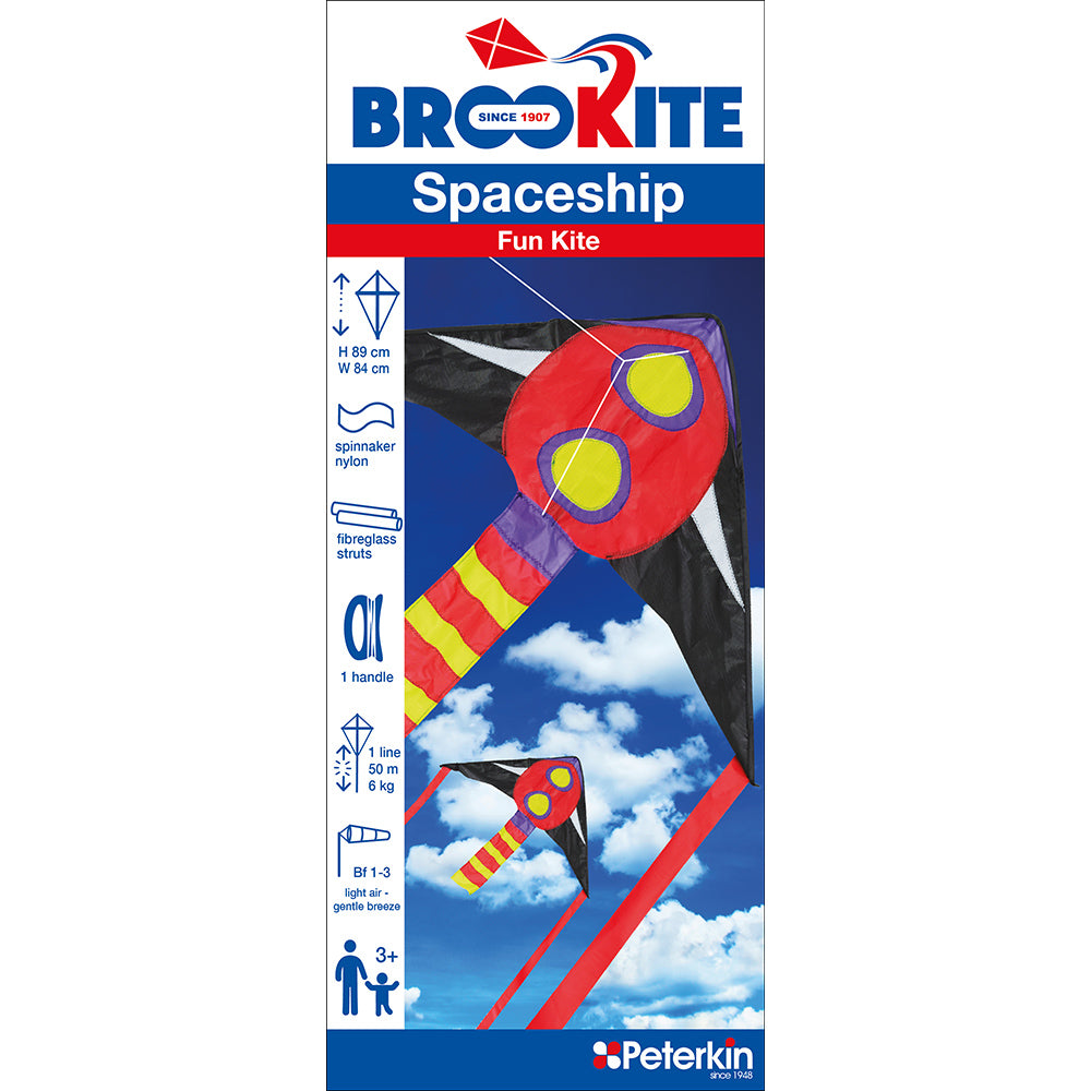 Get Your Hands on This Amazing Brookite Spaceship Single - Line Kite for Fun in the Sky!