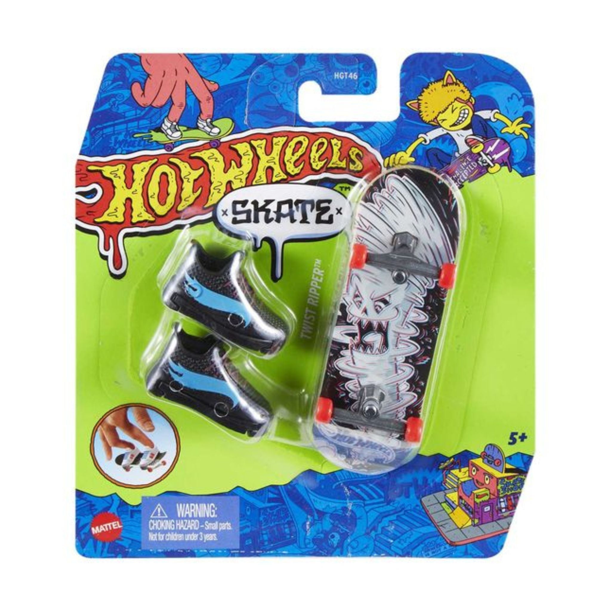 Hot Wheels Skate Fingerboard Single Pack - Exclusive Warped Dimension 2/4 Twist Ripper, Great Deal!