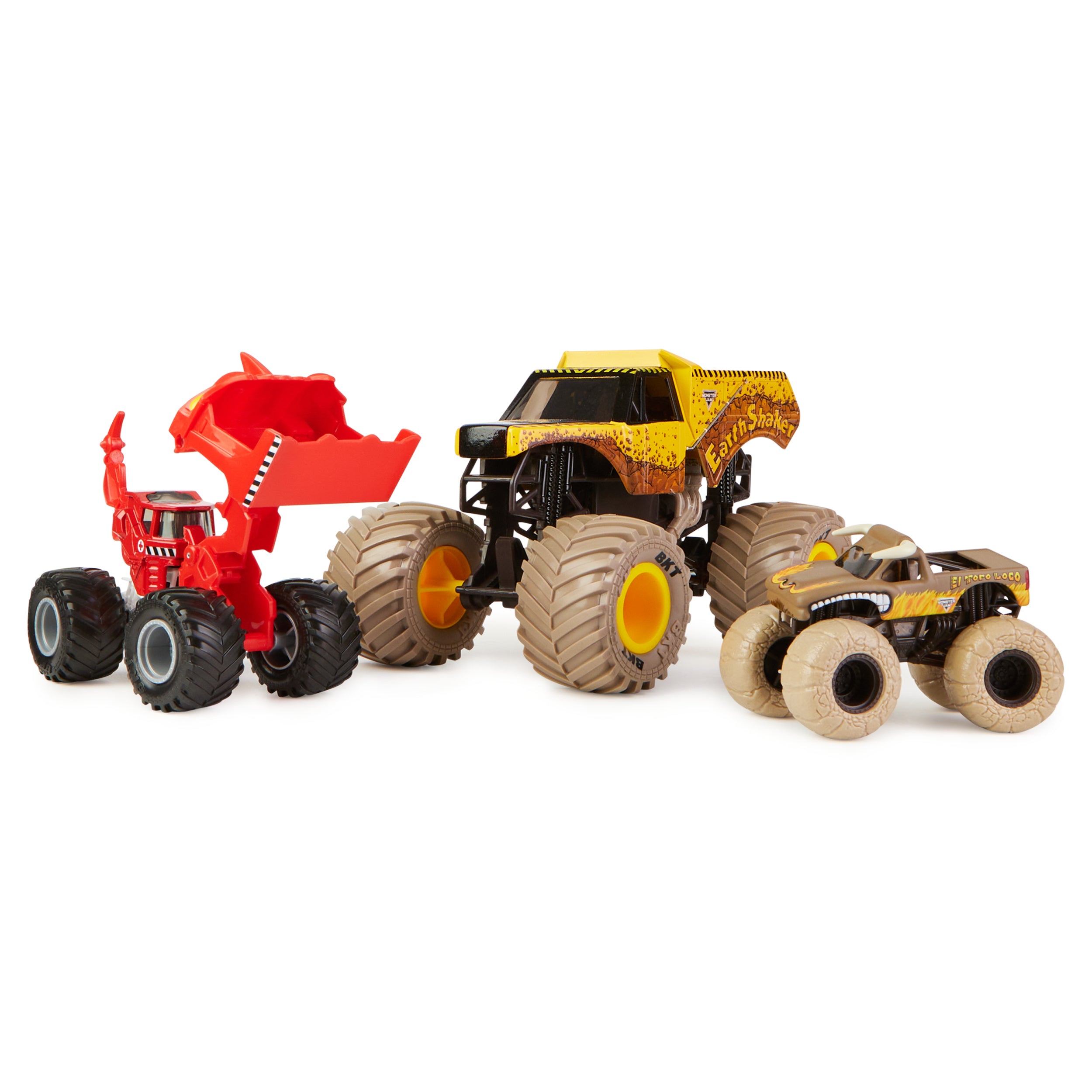 Exclusive Monster Jam 3-Pack: 1:24 & 1:64 Shake N Quake Die-Cast Trucks