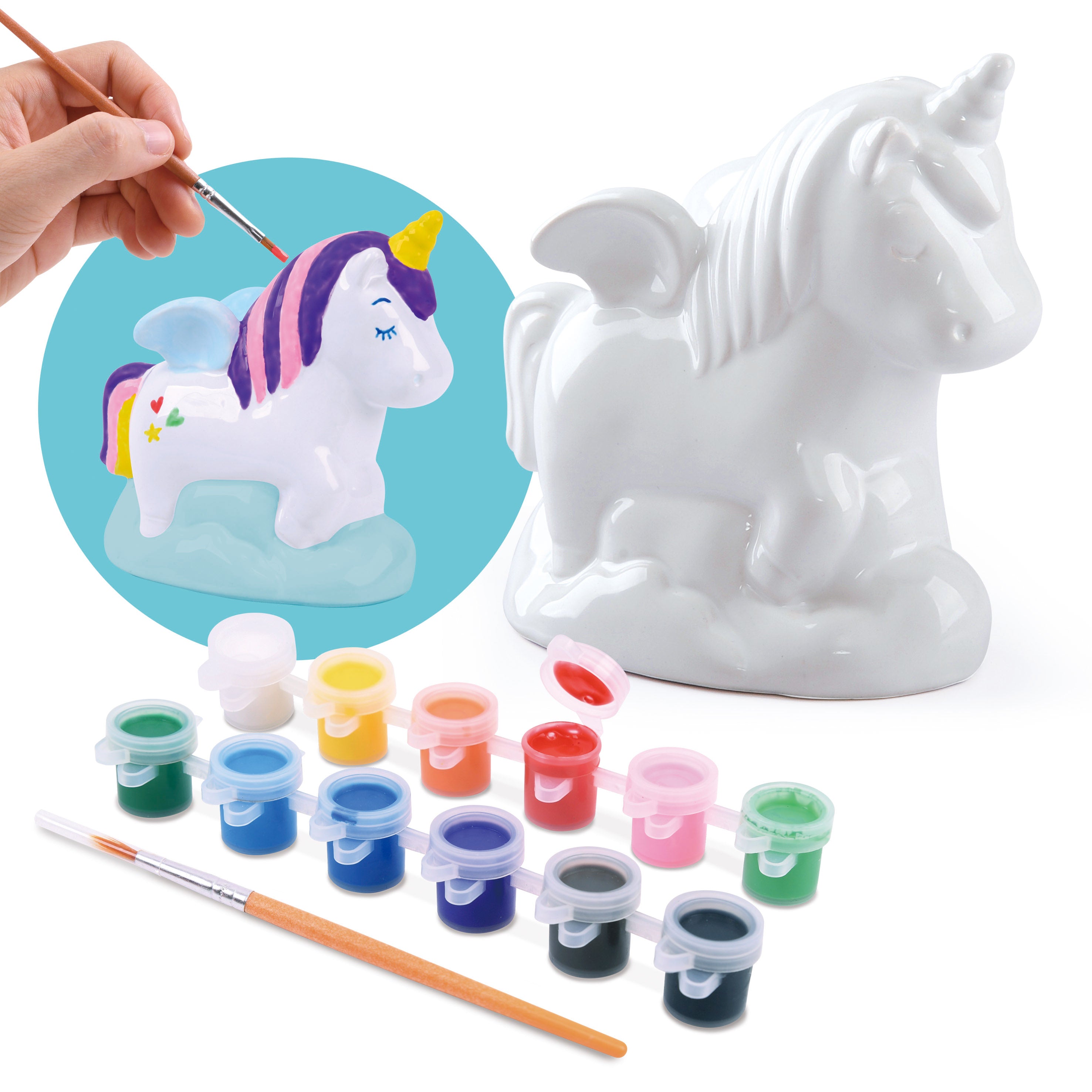 Playgo Toys DIY Ceramic Unicorn Money Box Painting Kit