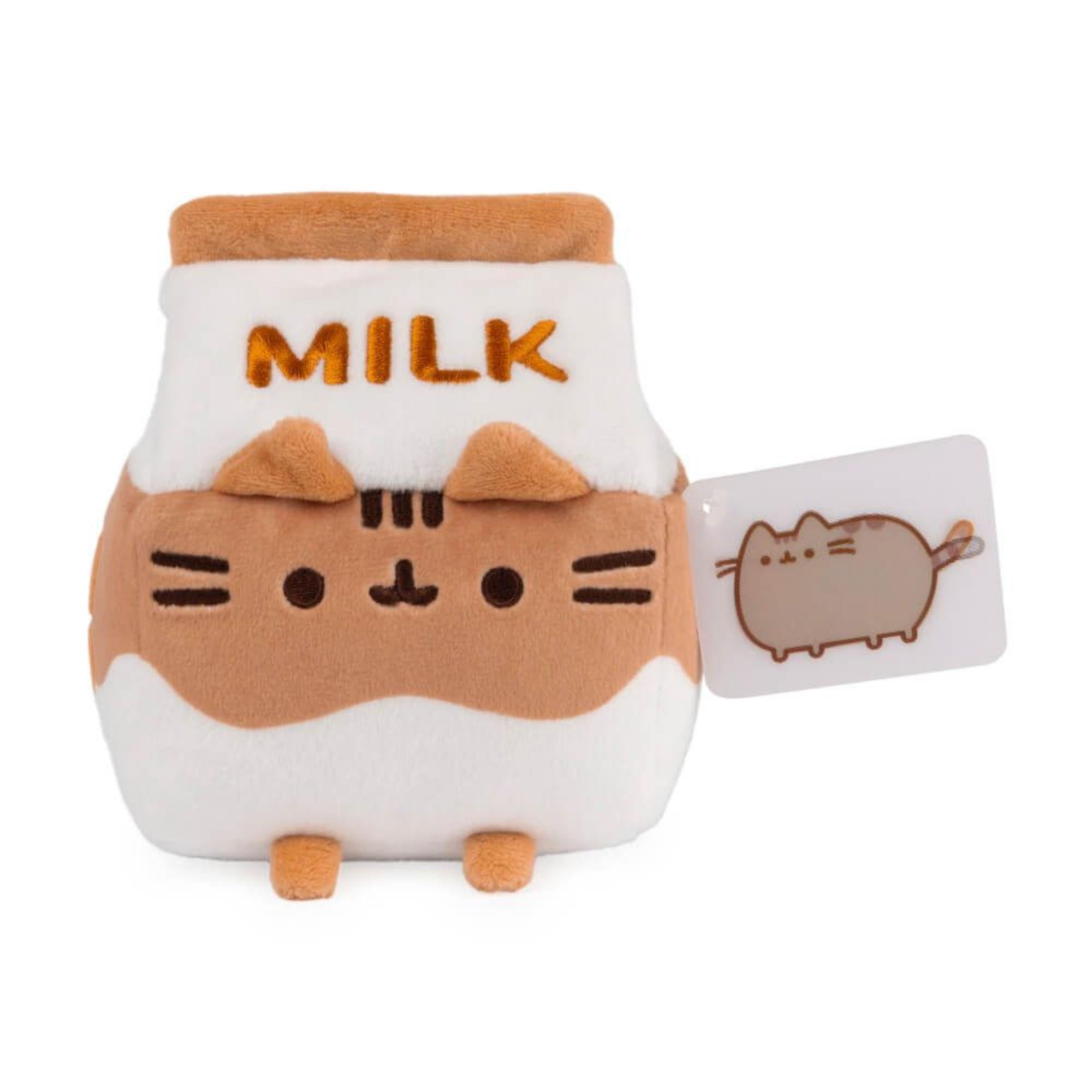 Hot Sale! 12cm Pusheen Plush as Chocolate Milk Sipping Character