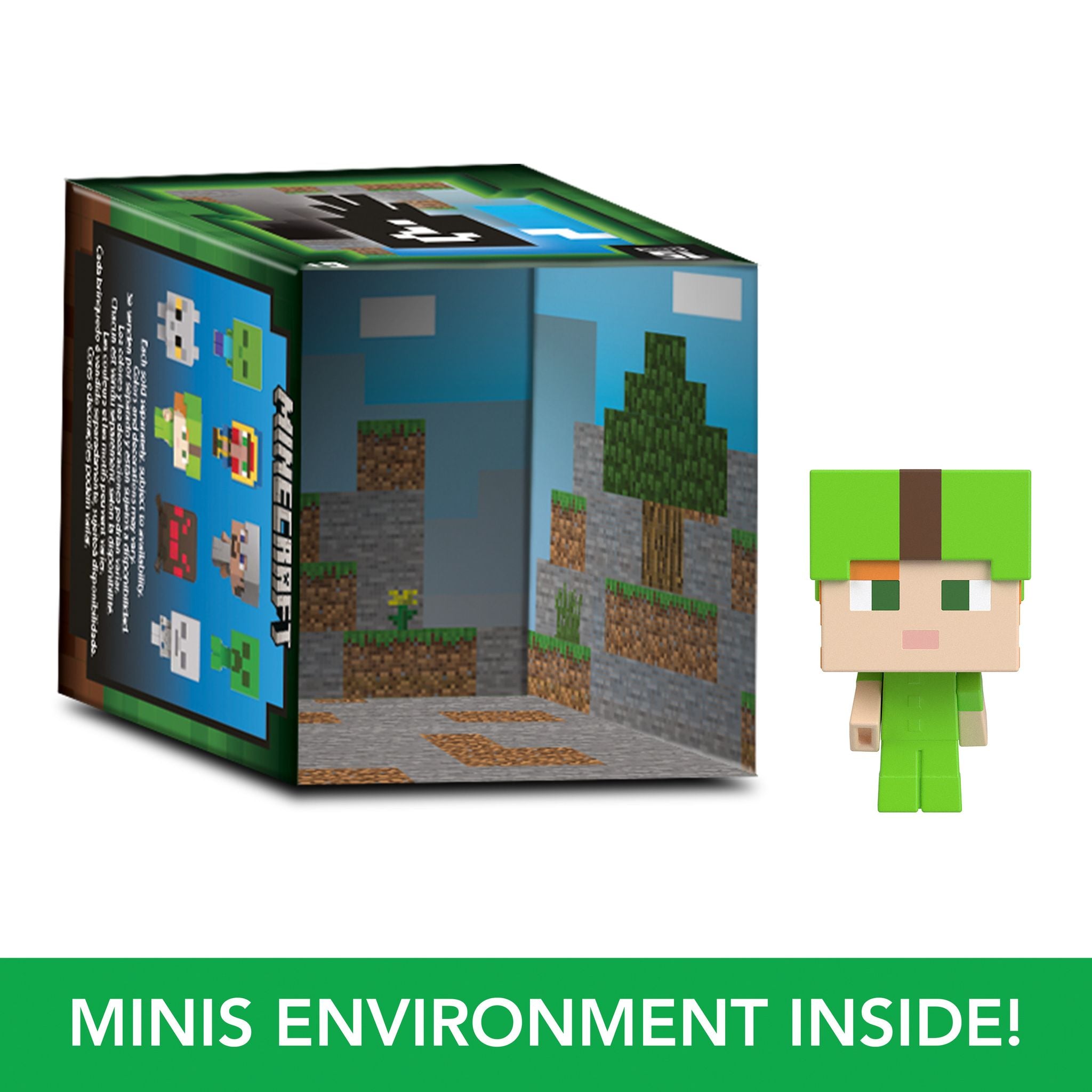 Hot Sale! Minecraft Alex Mini Mob Head Action Figures in Dyed Leather Armour