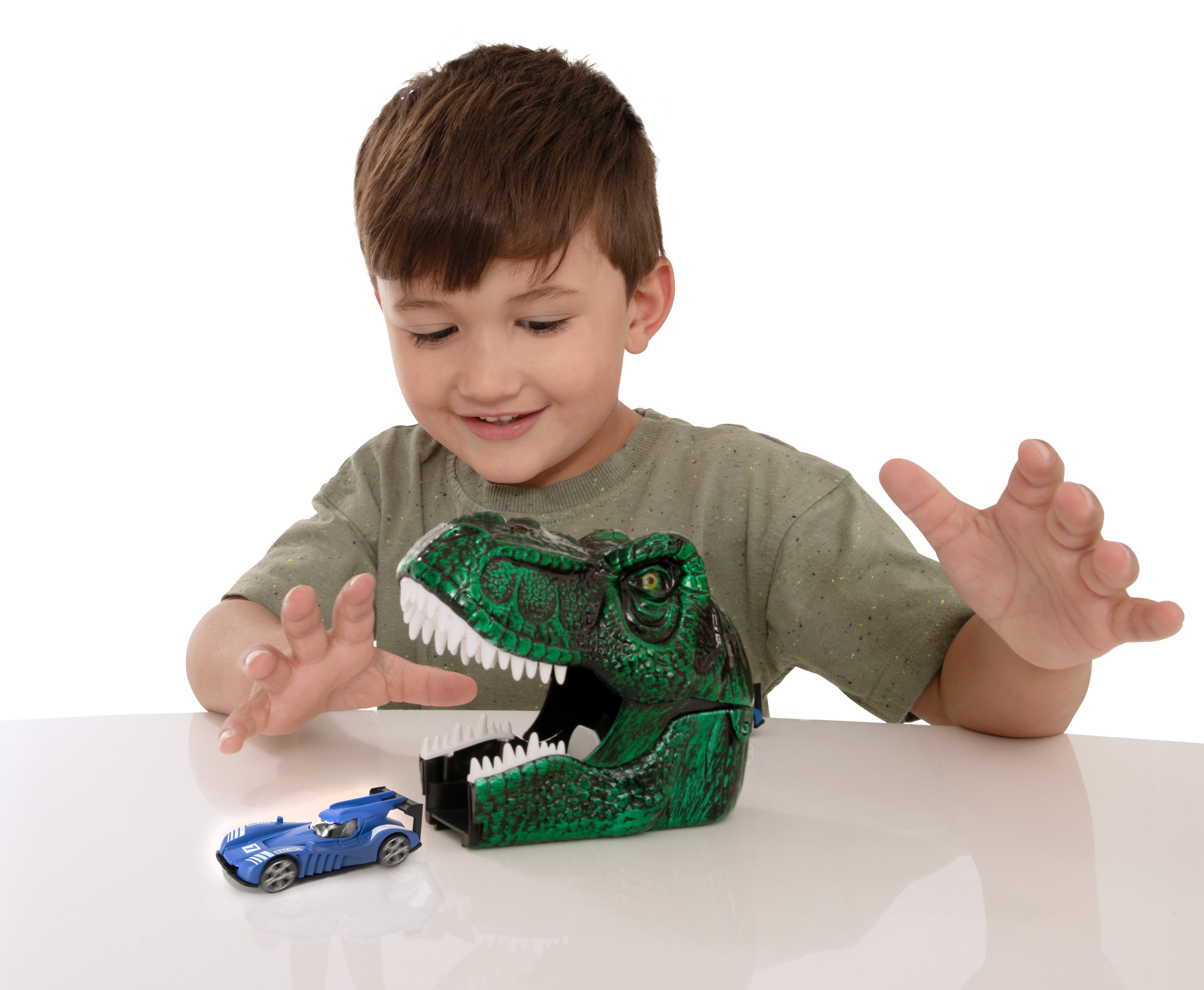 Hot Sale! Teamsterz Dinosaur Car Launcher with Assorted Die - cast Vehicles