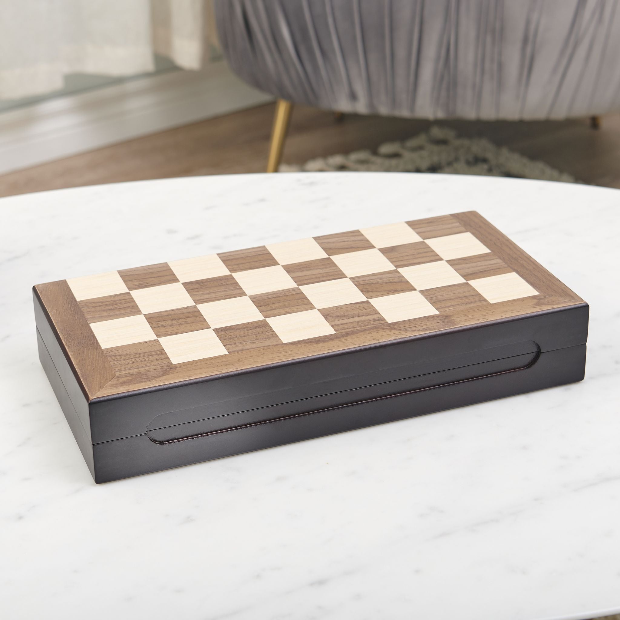 Cardinal Games Deluxe Legacy Wooden Box Set for Chess & Checkers