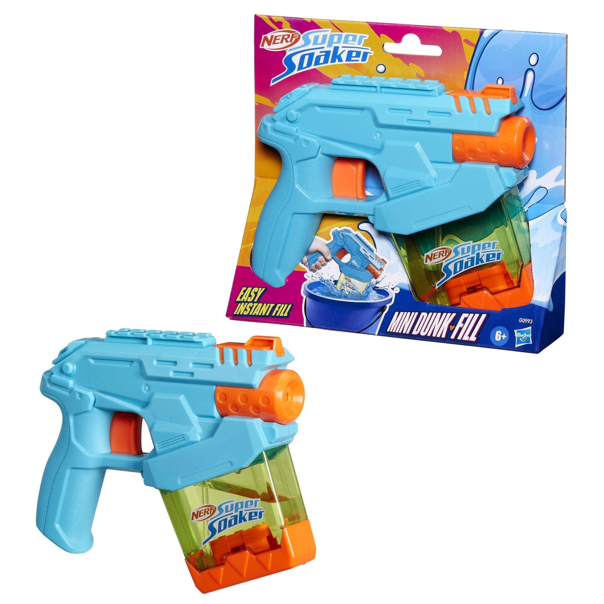 Hot Deal! Nerf Super Soaker Mini Water Blaster with Instant Dunk - Fill Feature