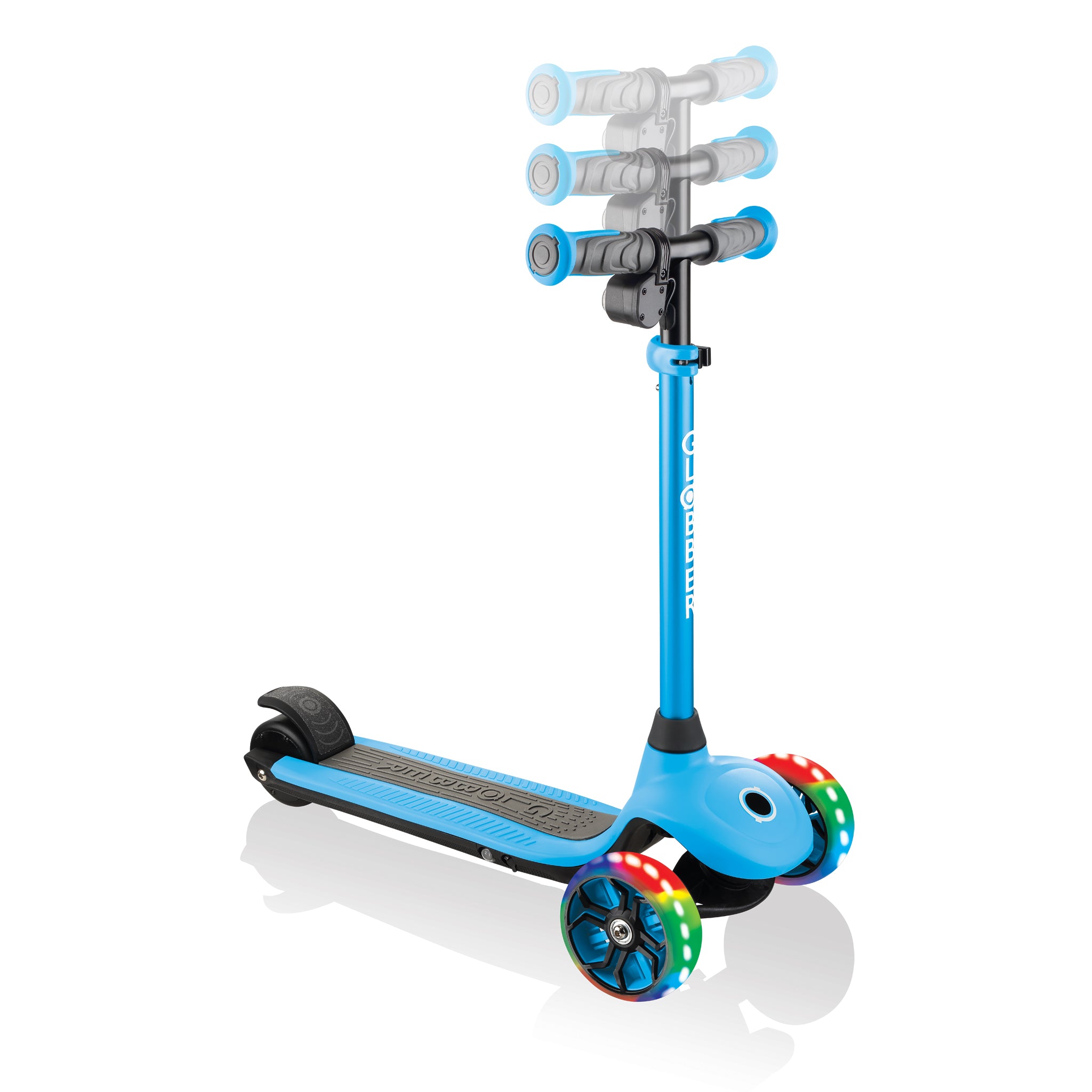 Hot Deal! Globber One K E-Motion 4 Plus Sky Blue Electric Scooter for Kids